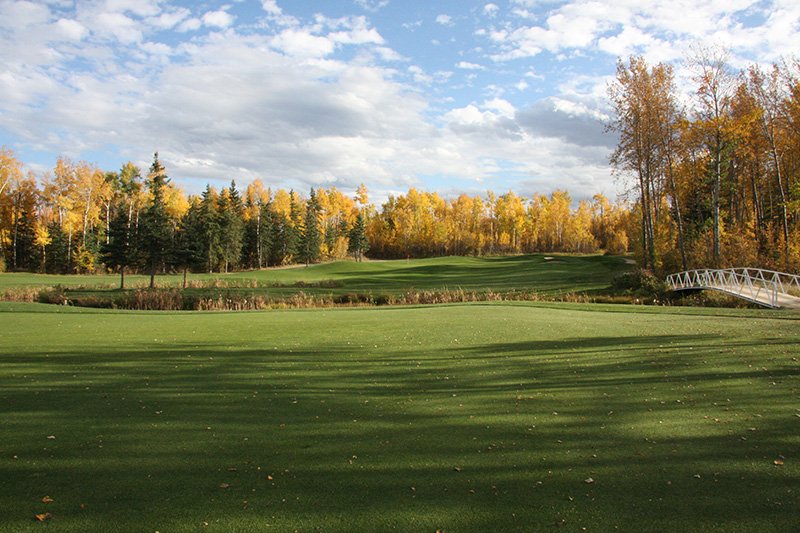 Golf course in the fall